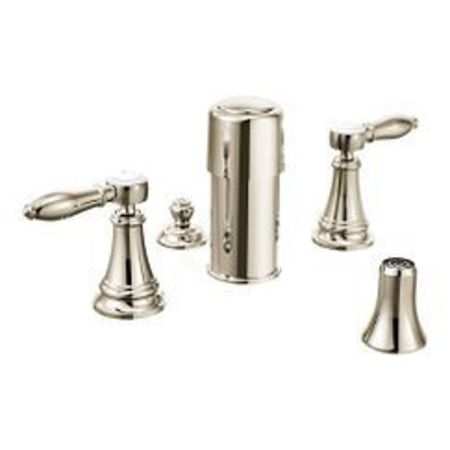 MOEN Polished Nickel Two-Handle Bidet Faucet TS42105NL